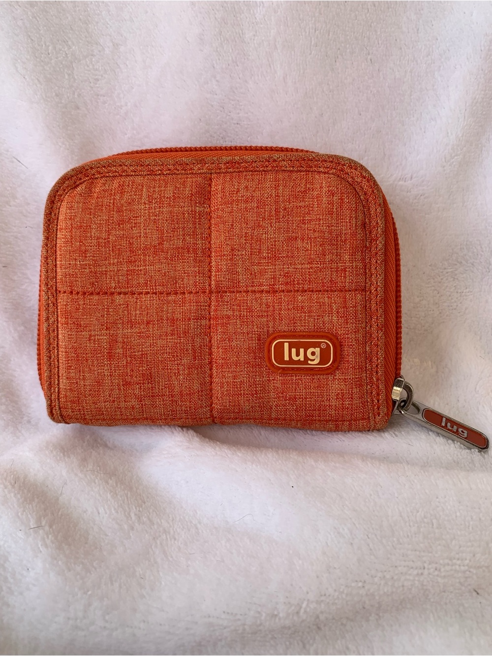 lug Orange Quilted Zip Wallet